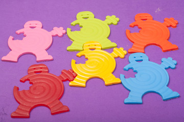 happy colorful dolls