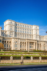 Fototapeta na wymiar The Palace of the Parliament in Bucharest, Romania.