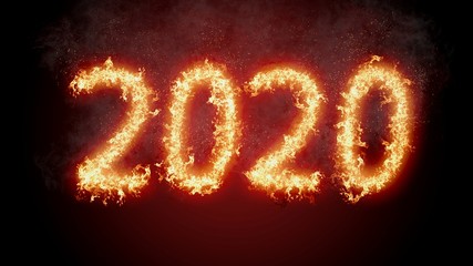 3D rendering flame of fire abstract shape on black background