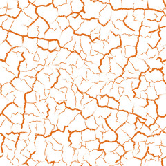 Cracks from drought. Vintage abstract pattern with patina pattern. Grunge seamless pattern background. Graphic element. Damaged antique surface. Textured background.