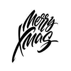 Merry Christmas hand drawn calligraphy