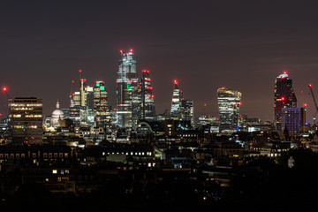 London City Sunrise aerial View