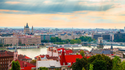 Beautiful panoramic view of Budapest , Hungary