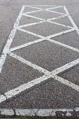 road marking on road