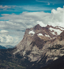 Panoramic view from Kleine Scheidegg towards Grindelwald