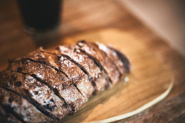 bread on a wooden table