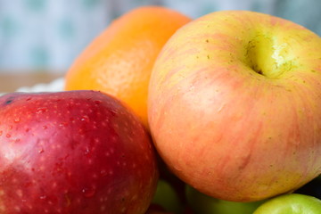 fresh apples on black background