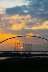 Obraz premium Industrial background of Nijmegen