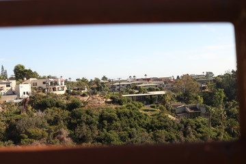 view of the city framed