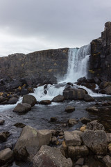 Öxarárfoss waterfall in Thingvellir N.P. (Iceland)
