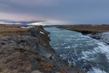 Fototapeta na wymiar The Gullfoss waterfall in Iceland