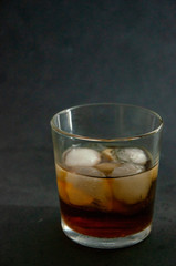 glass, drink, ice, whiskey, alcohol
