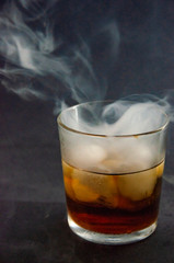 glass, drink, ice, whiskey, alcohol