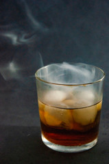 glass, drink, ice, whiskey, alcohol