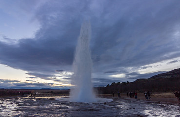 The Geyser Strokkur in Iceland