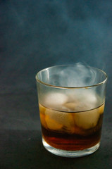 glass, drink, ice, whiskey, alcohol