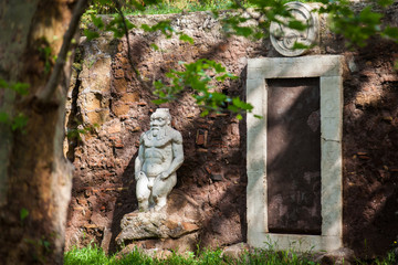 The antique Magic Door also called Porta Alchemica dating from the 16th century and located at...