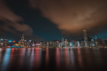 Fototapeta na wymiar Landscape of Hong Kong Victoria Harbor 