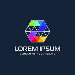 Fototapeta premium Hexagon letters Z digital logo. abstract icon. construction concept - vector