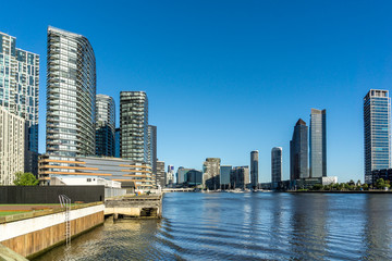 Fototapeta premium Melbourne Cityscape. New, Modern, Skyscrapers along the Yarra River Banks. 