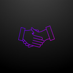 Hand shake outline nolan icon. Elements of banking and finance set. Simple icon for websites, web design, mobile app, info graphics