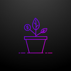 Money tree outline nolan icon. Elements of banking and finance set. Simple icon for websites, web design, mobile app, info graphics