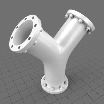 Y-shaped industrial pipe
