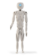 artificial intelligence robot white 3d-illustration