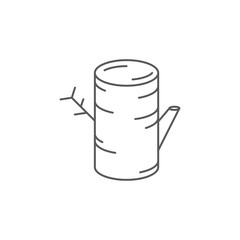 Tree stump vector icon symbol isolated on white background