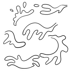 water liquid splash illustration handdrawn doodle cartoon style