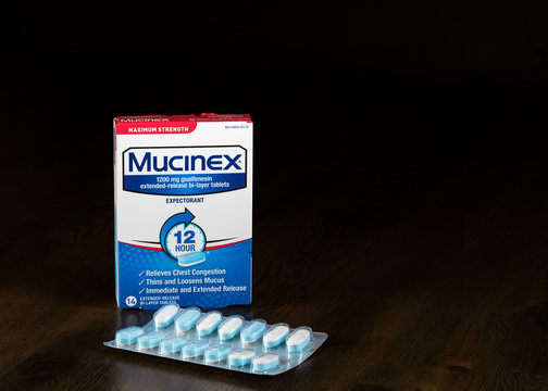 Mucinex expectorant medicine packet