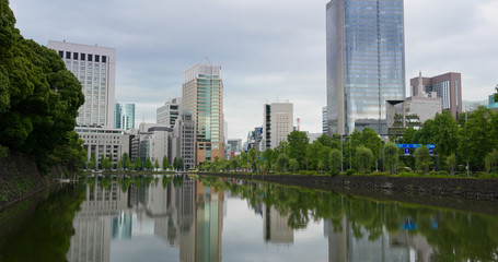 Fototapeta na wymiar Tokyo business district