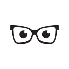 Glasses graphic design template vector isolated illustration