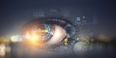 Abstract high tech eye concept