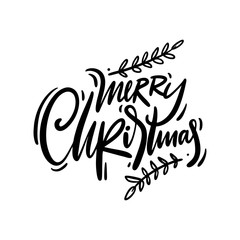Fototapeta premium A monochrome festive illustration featuring the phrase 