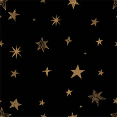 Cute stars. Seamless vector pattern. Seamless pattern can be used for wallpaper, pattern fills, web page background, surface textures.