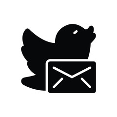 Black solid icon for via through 