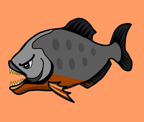 Piranha is a ferocious and dangerous fish.