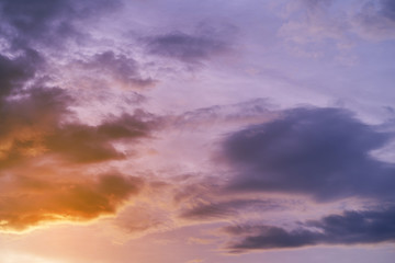 Naklejka na ściany i meble Dramatic sky at sunset