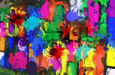 Multicolor splash pattern for background