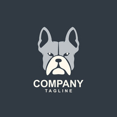 Head Bull Dog Mascot Logo Design