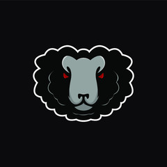 black sheep mascot logo. sheep e sports logo. sheep logo for gaming squad or team