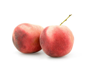 ๋๋Japan White Peach isolate on White Background.