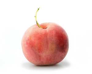 ๋๋Japan White Peach isolate on White Background.
