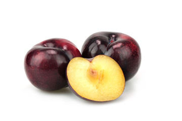 plum on a white background