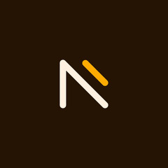 Letter N Line Simple Icon Logo Design Template Element Vector