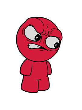 auf den boden gucken mann aggressiv cartoon b&ouml;ses w&uuml;tendes gesicht zur seite gucken kopf augen mund sauer comic clipart design cool lustig ver&auml;rgert