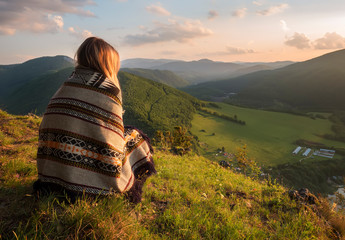 Holica girl sunset ruzin slovakia