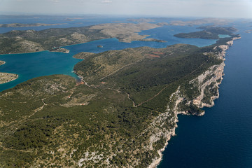 Aerial view of Telašćica Nature Park