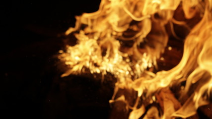 fire on black background